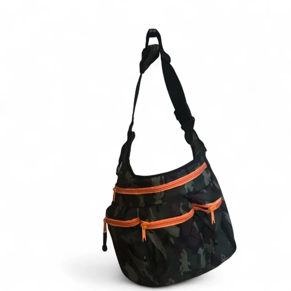 Vintage camo messenger bag